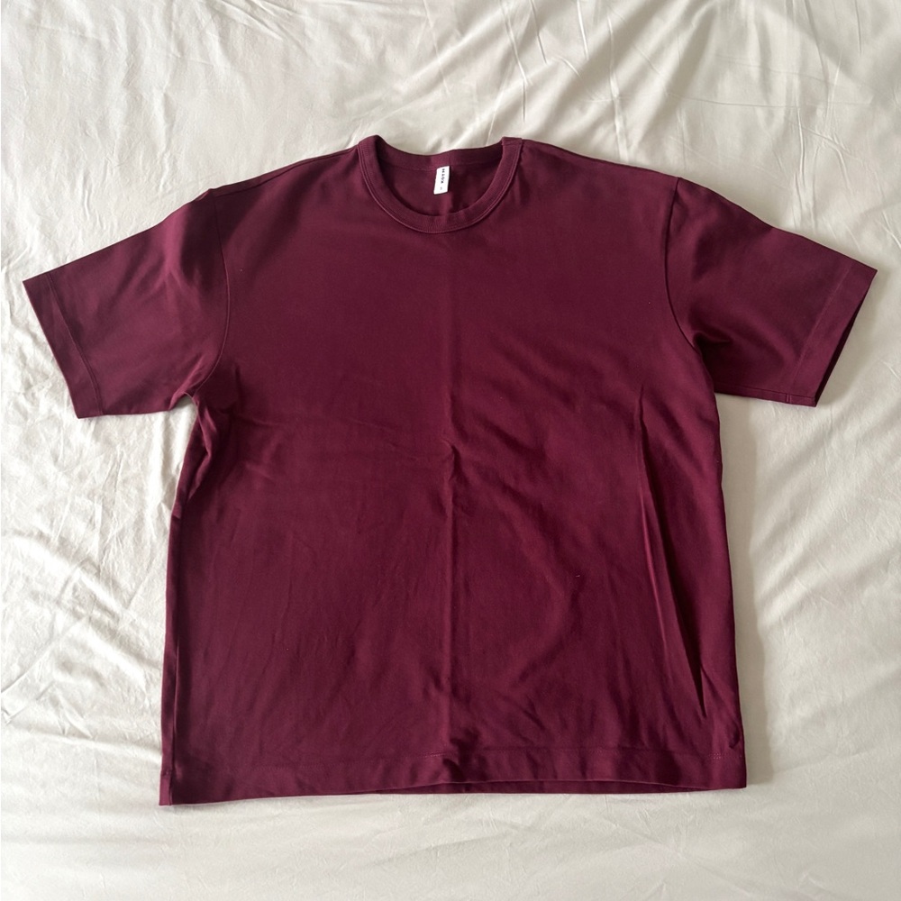 Kotn Heavyweight Oversized Tee in Maroon